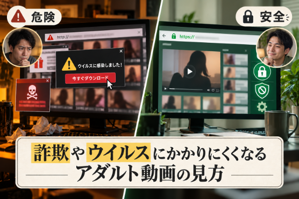 詐欺やウイルスにかかりにくくなるアダルト動画の見方6つ