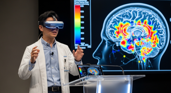 無修正VRの没入感を科学的に解説する男性